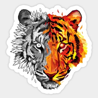 GeoSketch Tiger Sticker